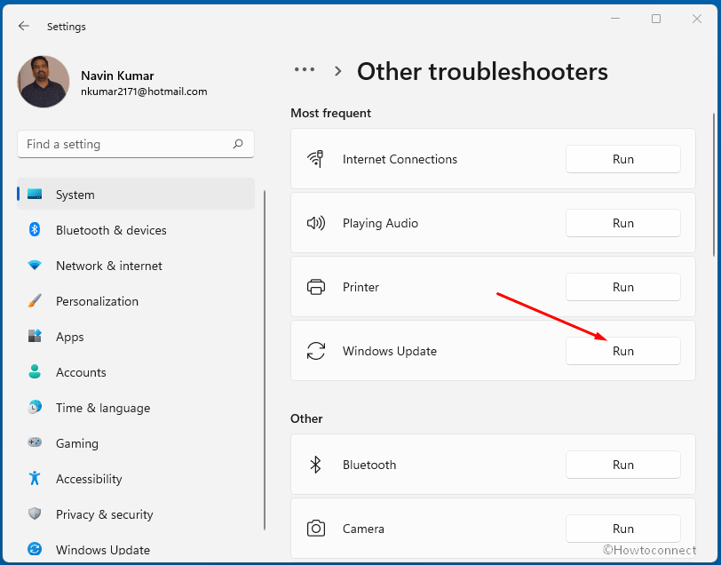 Windows Update troubleshooter