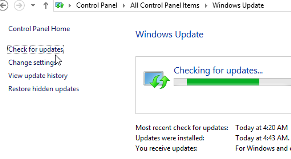 Windows 8 checking Update