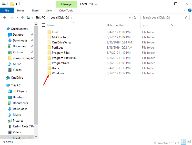 Windows folder in c drive