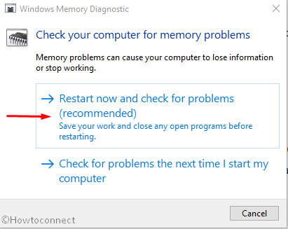 Windows memory diagnostic