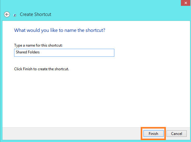 Guide to Create Shared Folder Shortcut on Windows 8