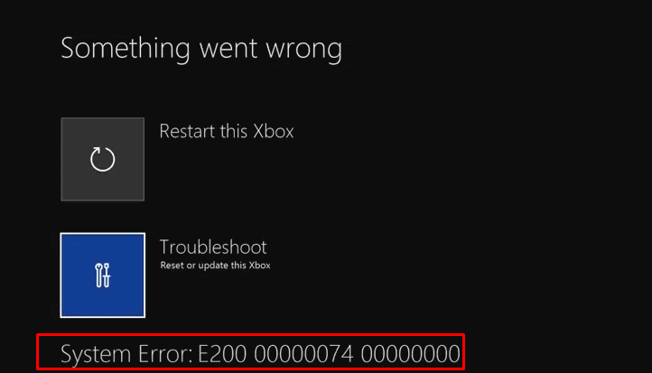 Xbox System Error E200 in Windows 10 image