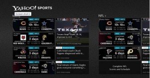Yahoo! Sports app for Windows 8