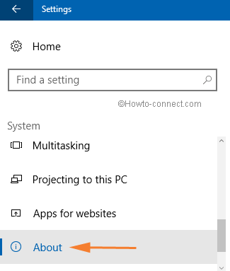 about system settings windows 10