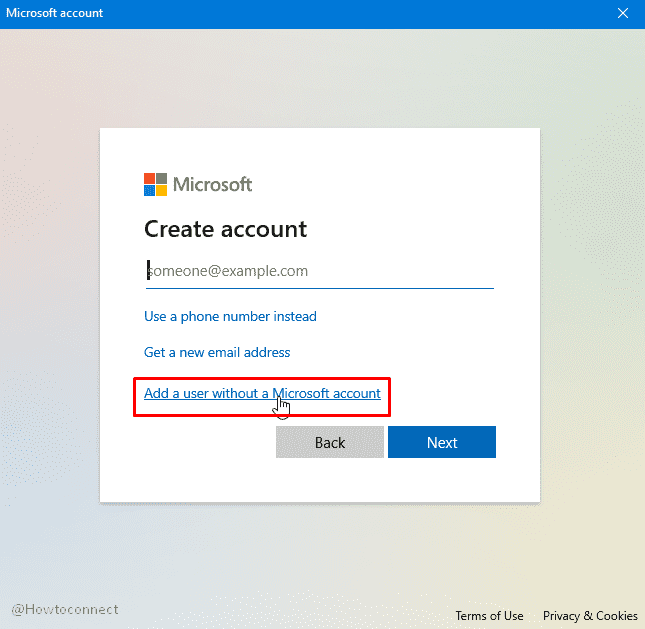 add a user without microsoft account