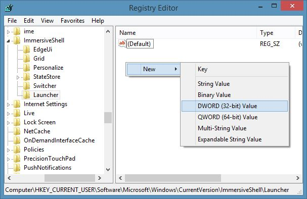 add key in registry editor