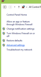 advance settings firewall