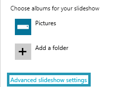 advanced slideshow settings