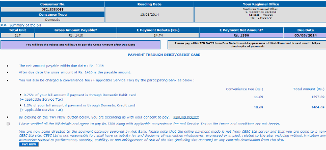 How to Pay CESC bill Online at Kolkata
