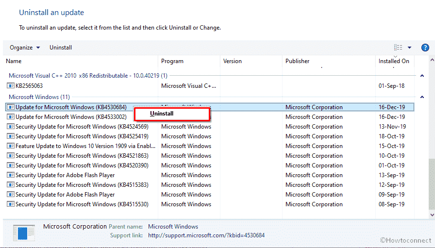 bug check code 0x000000FA - uninstall faulty Windows update