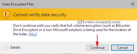 cannot verify data security confirmation box