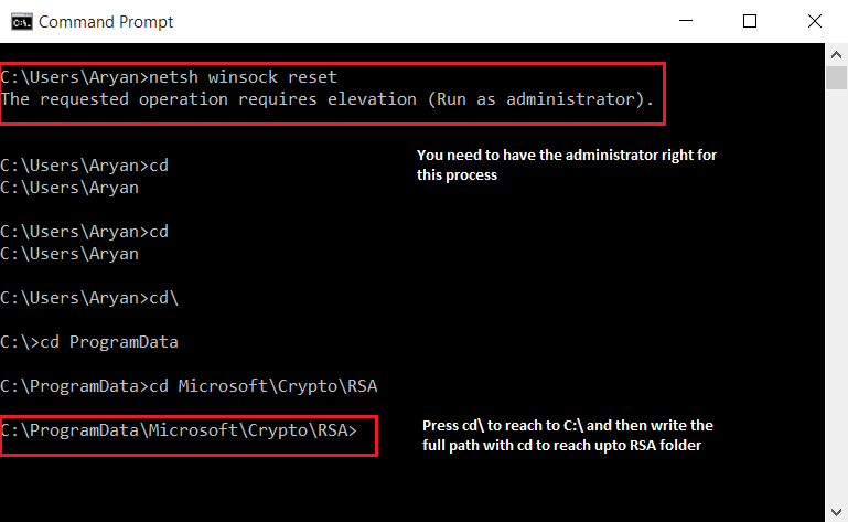 change directory of machinekeys