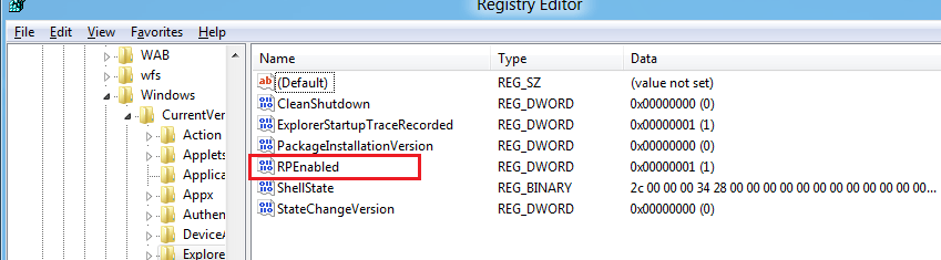 change value in registry editor