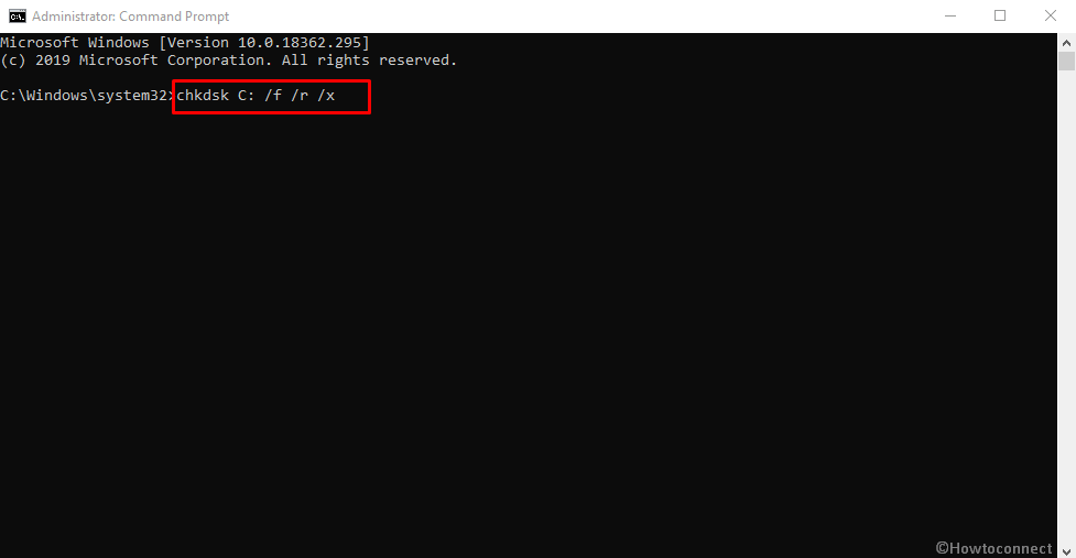 chkdsk in elevated command prompt