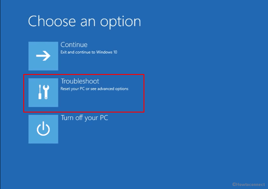 choose an option reset this pc