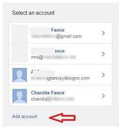 choose google account