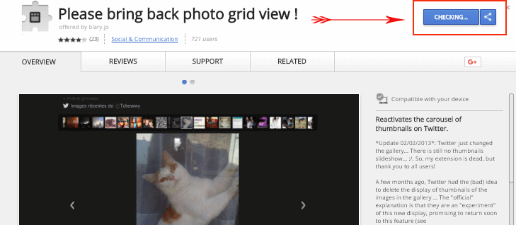 chrome bring back photo grid installation image