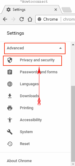 chrome show advance settings