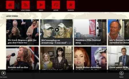 cnn app top bar showing on windows 8