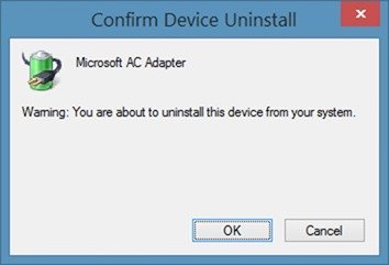 confirm driver uninstall