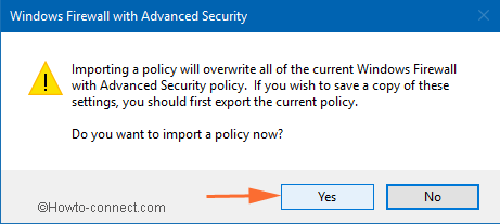 confirmation to import policy