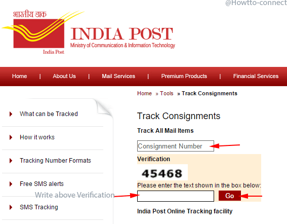 consignment track indiapost