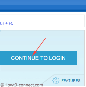 continue to login button for logging in sbi