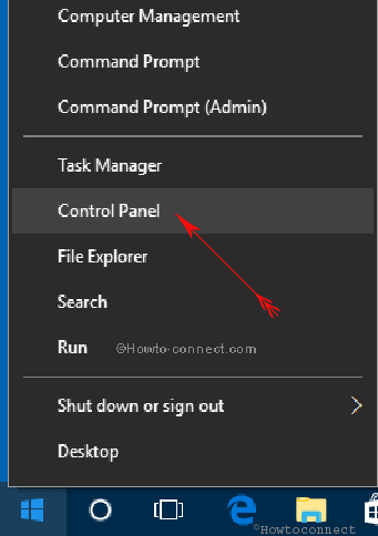 control panel menu on power user