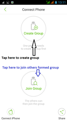 create a group icon on xender