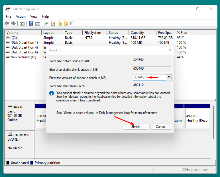 create partition in Windows 11