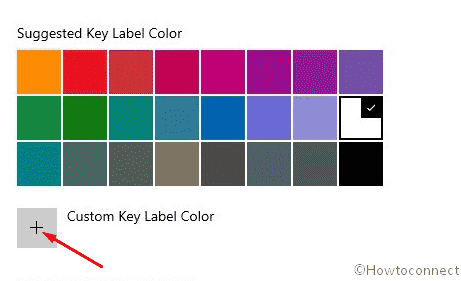 custom key label color