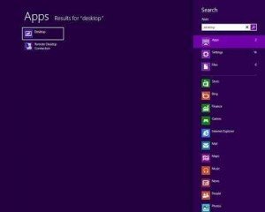 desktop tile search in windows 8