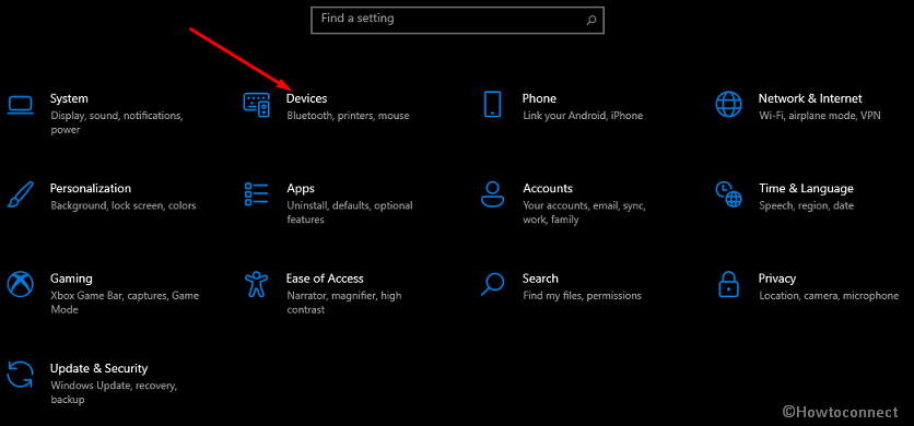 devices settings