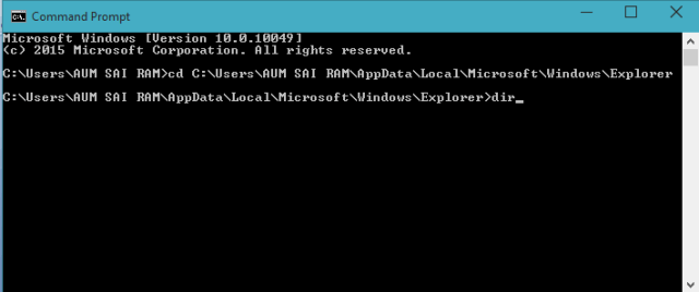 directory path on command prompt