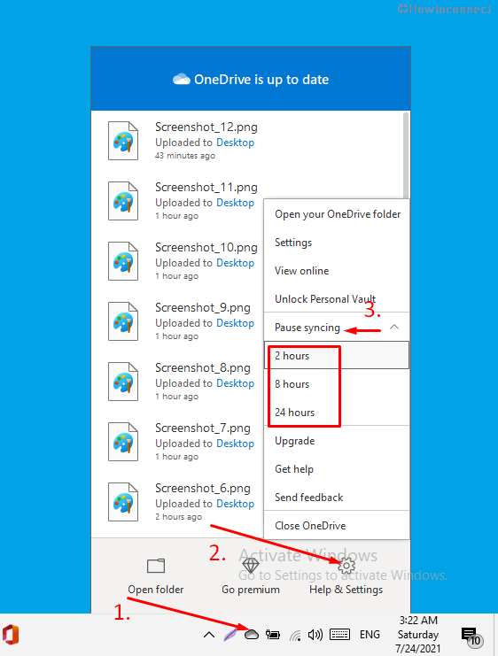disable OneDrive in Windows 11 by pause syncing