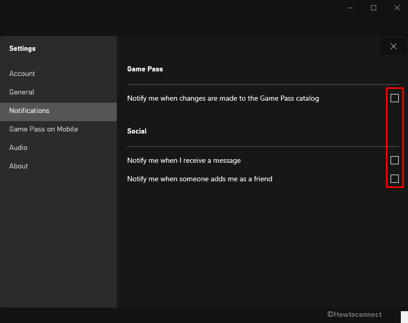 disable xbox notifications