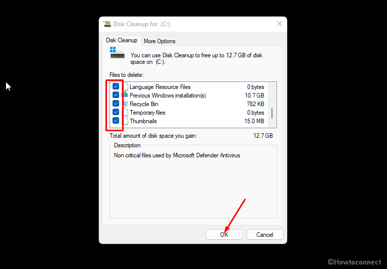 disk cleanup for installing windows 11