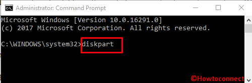 diskpart command in command prompt