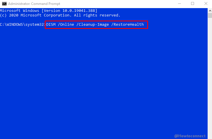 dism on elevated command prompt