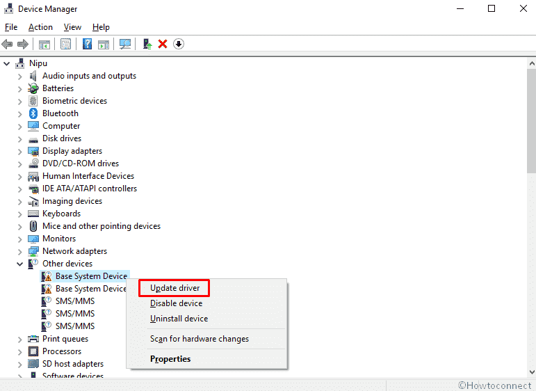 driver update in device manager