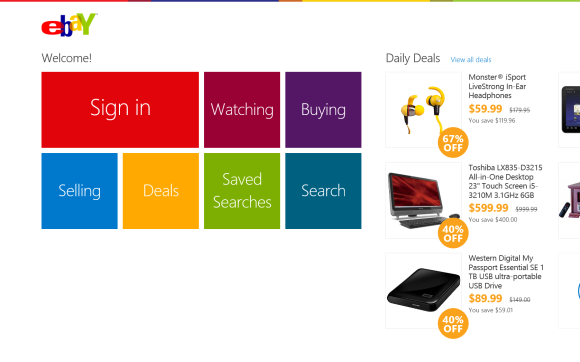 ebay app for windows 8