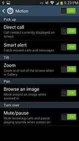 enable all gestures in galaxy s4