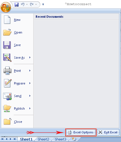 excel option