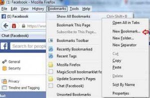 firefox new bookmark for facebook