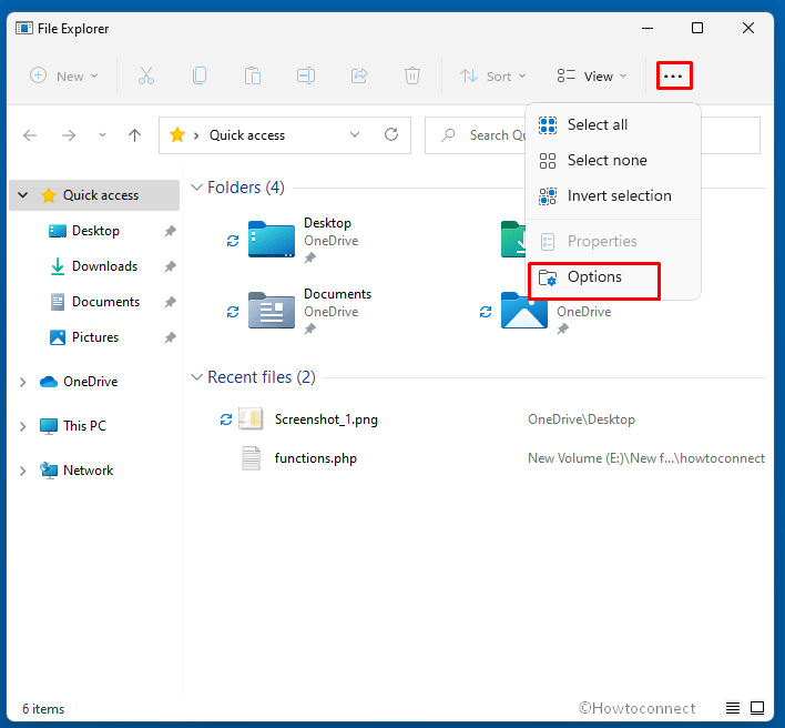 folder options