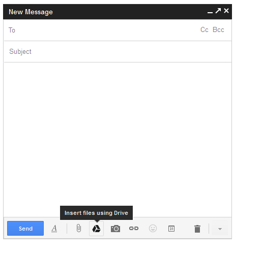 gmail message compose window image
