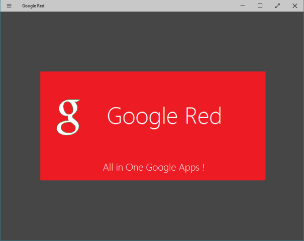 google red app first screen
