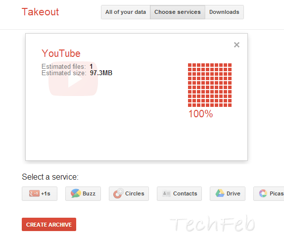 google takeout service youtube video download image-1