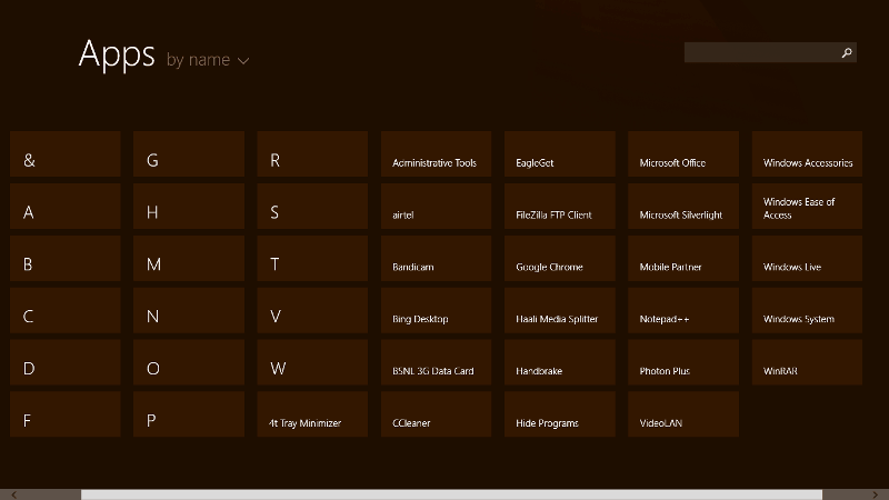 How to Show more Apps in Windows 8.1 All Apps Screen