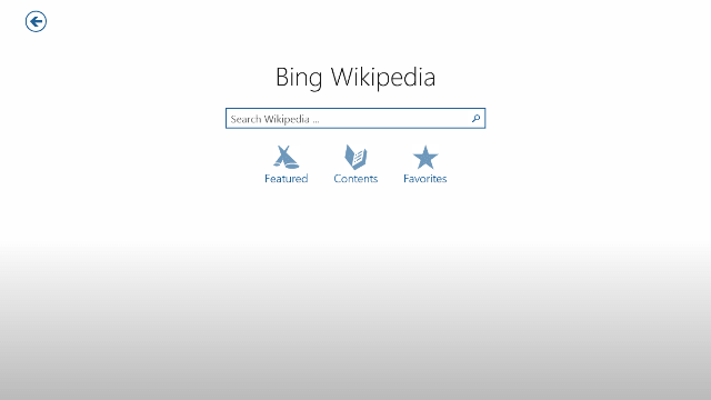 Bing Wikipedia Browser Windows 8 App - Search, Read Articles Easily